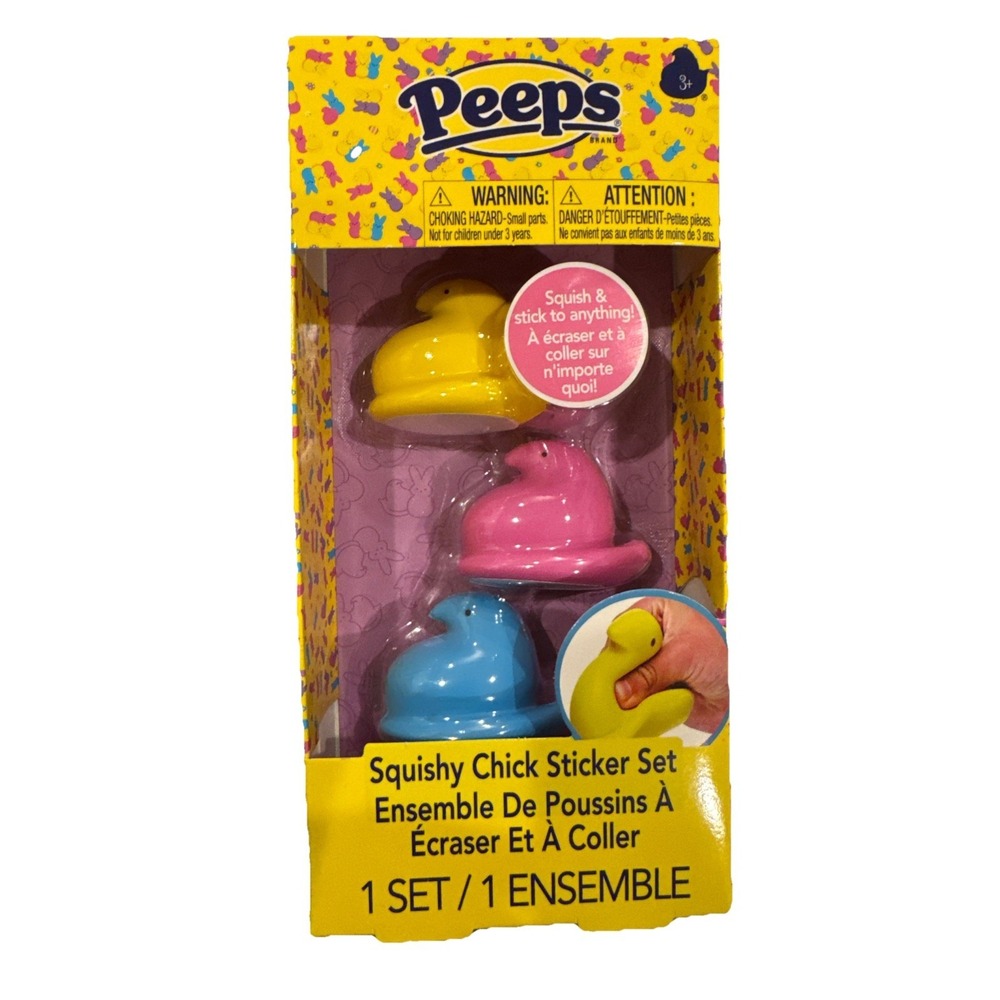 Peeps Squishy Chicks 3 Pack Easter Basket Egg Filler Sensory Fidget Toys New